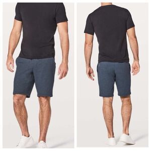 Lululemon Men’s Blue Heathered City Sweat stretch French Terry shorts size med